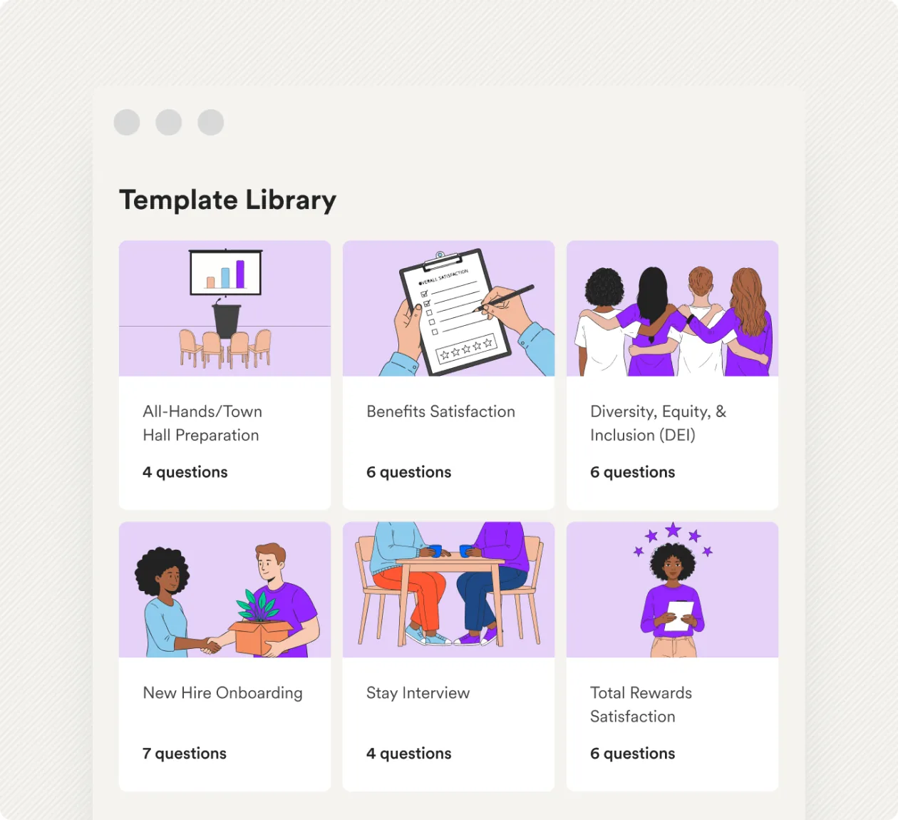 Building a custom survey from a template in Matter