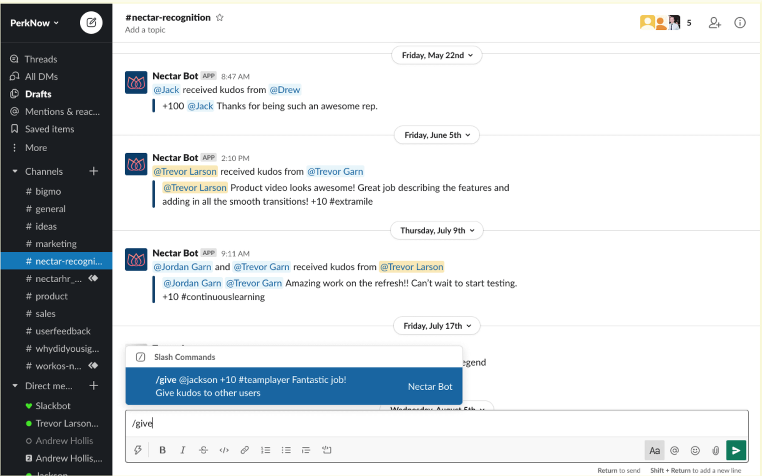 Nectar vs. Workhuman: Nectar Recognition