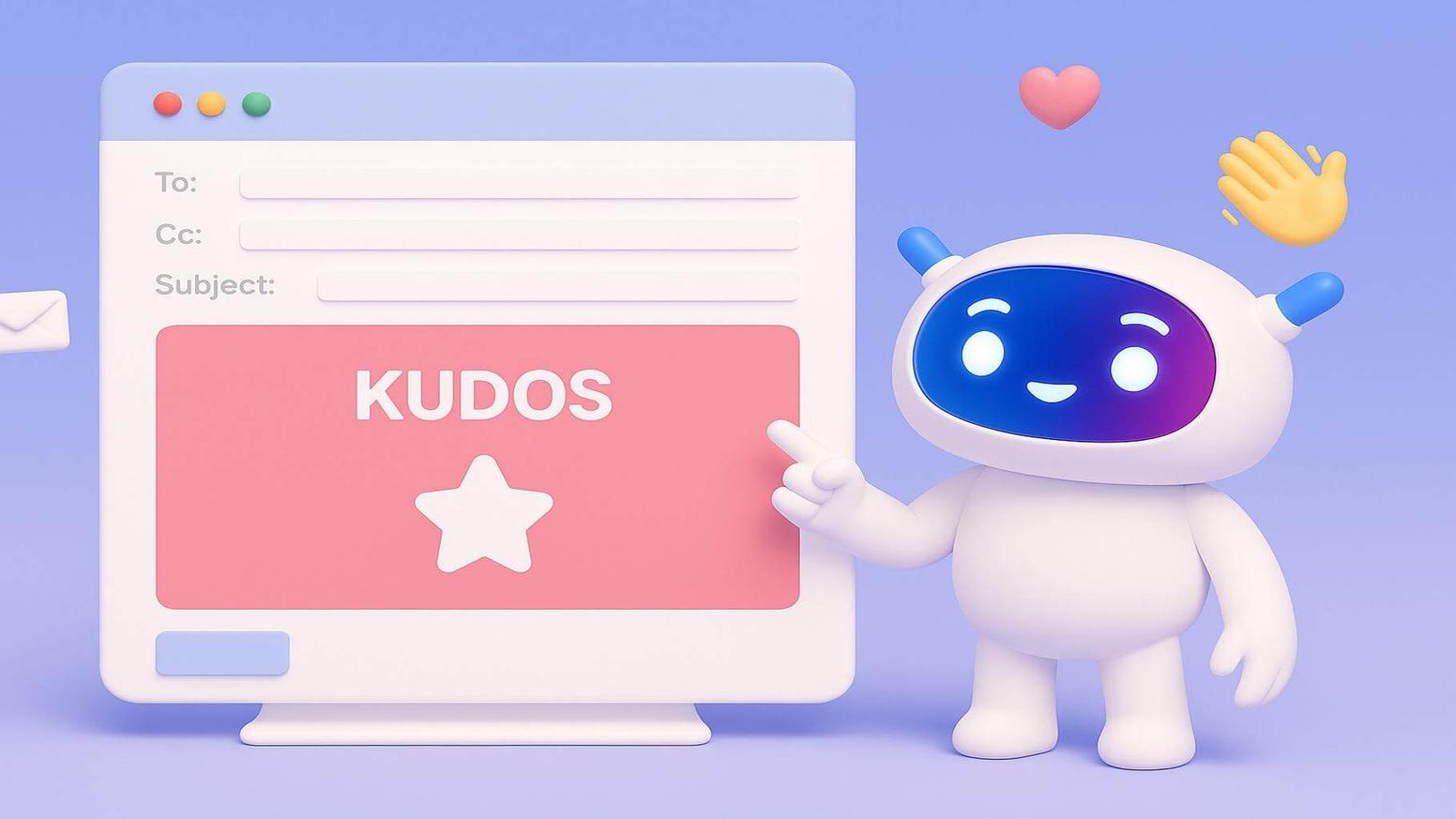 How do you write a kudos email for an employee?