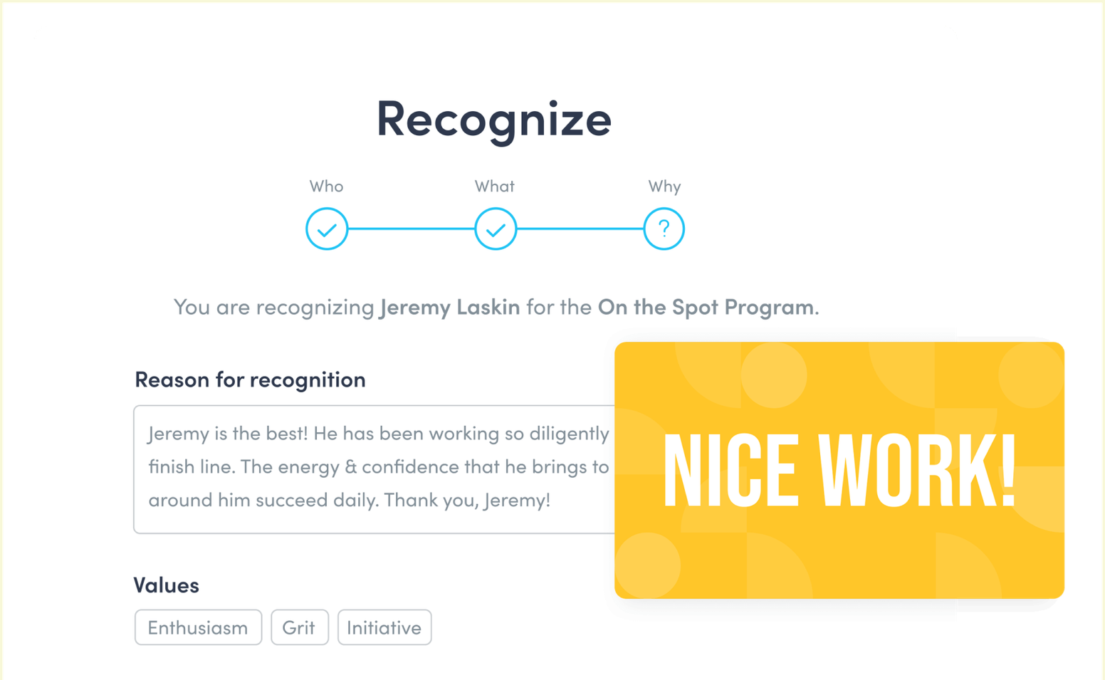 Awardco vs. Kudos: Awardco recognition feed