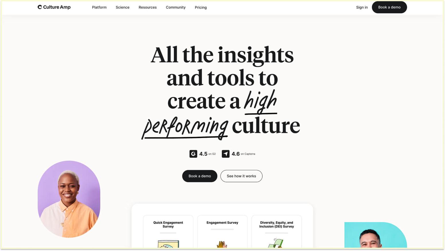 Enterprise eNPS tools and software platforms: Culture Amp