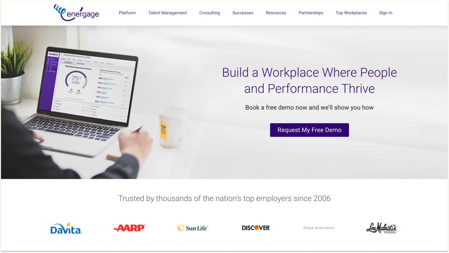 Mid-market eNPS software solutions: Energage