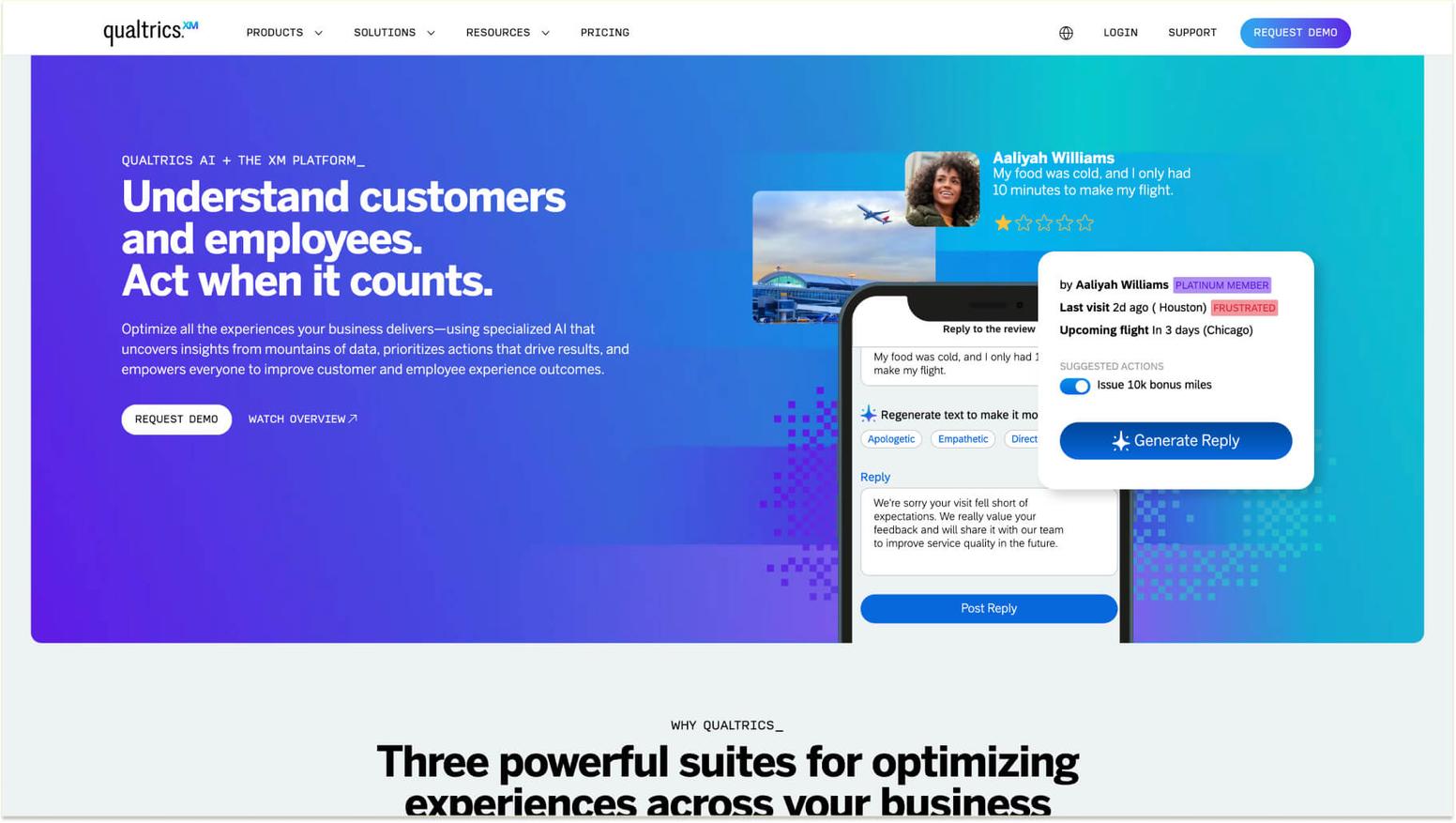 Qualtrics Employee Experience dashboard