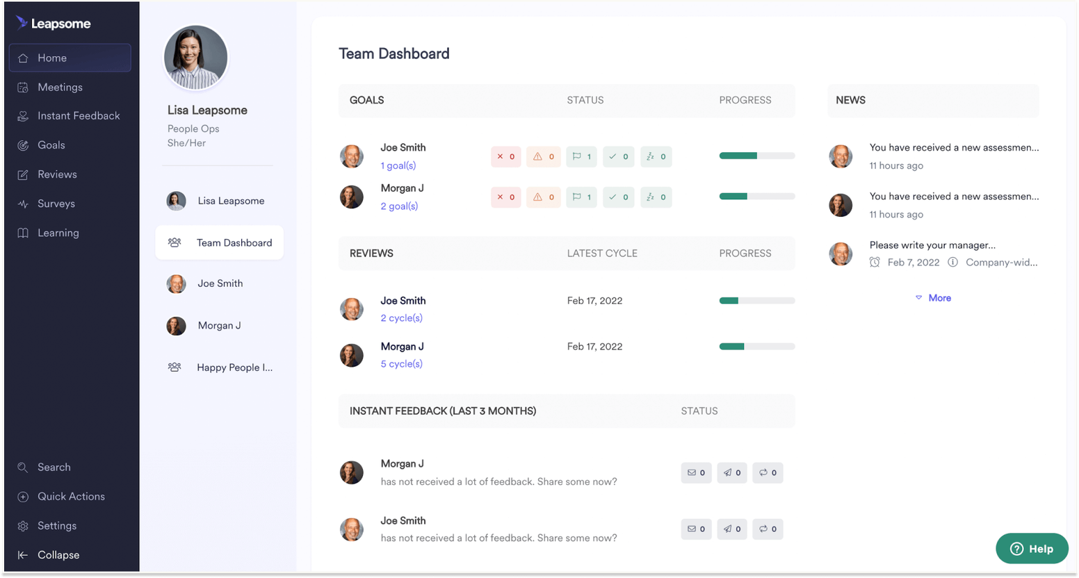 Employee Engagement Tools and Software: Leapsome