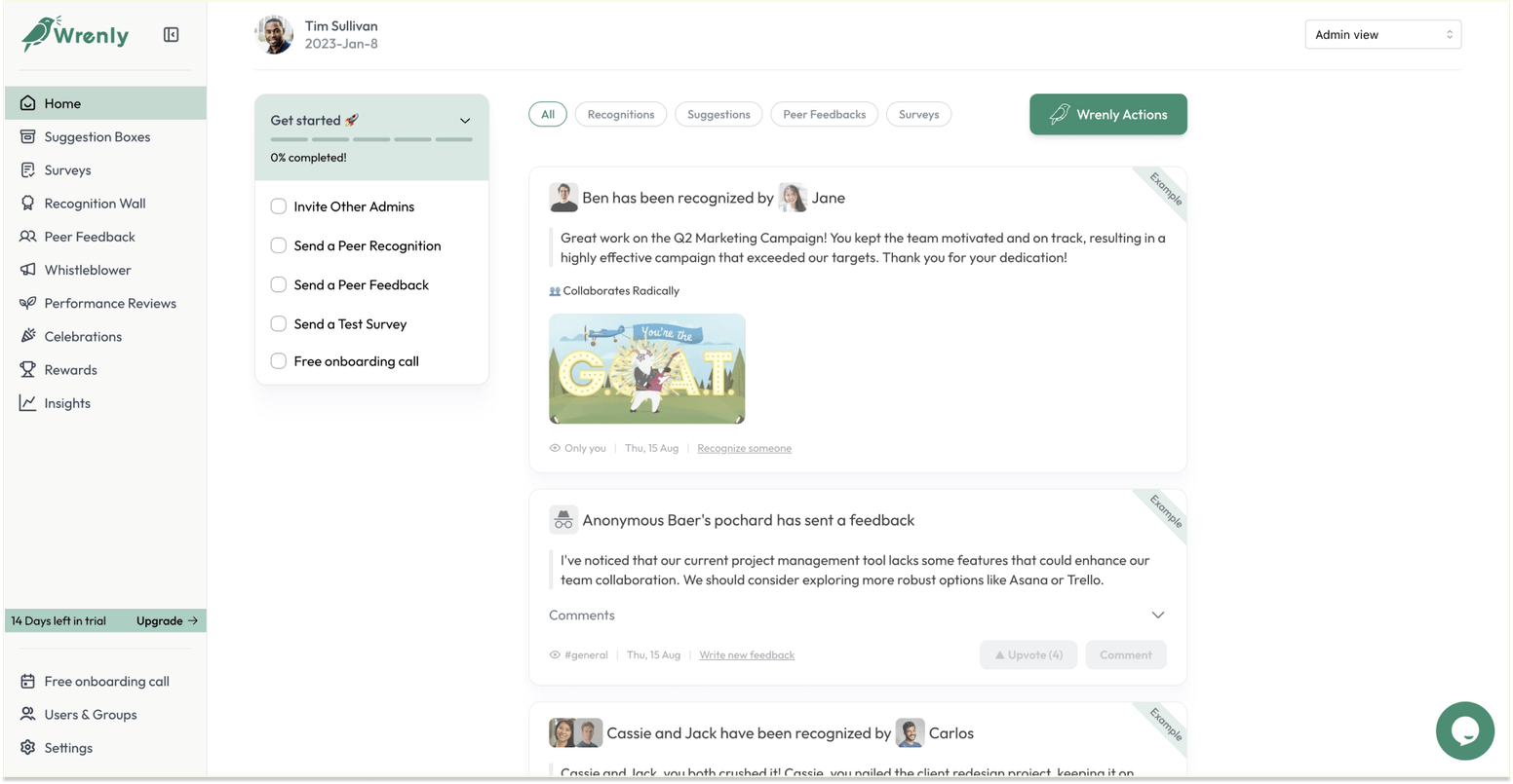 Leading Recognition Platforms for Small Companies: Wrenly