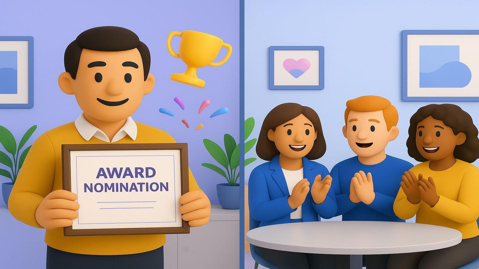 Comprehensive annual award nomination examples across categories