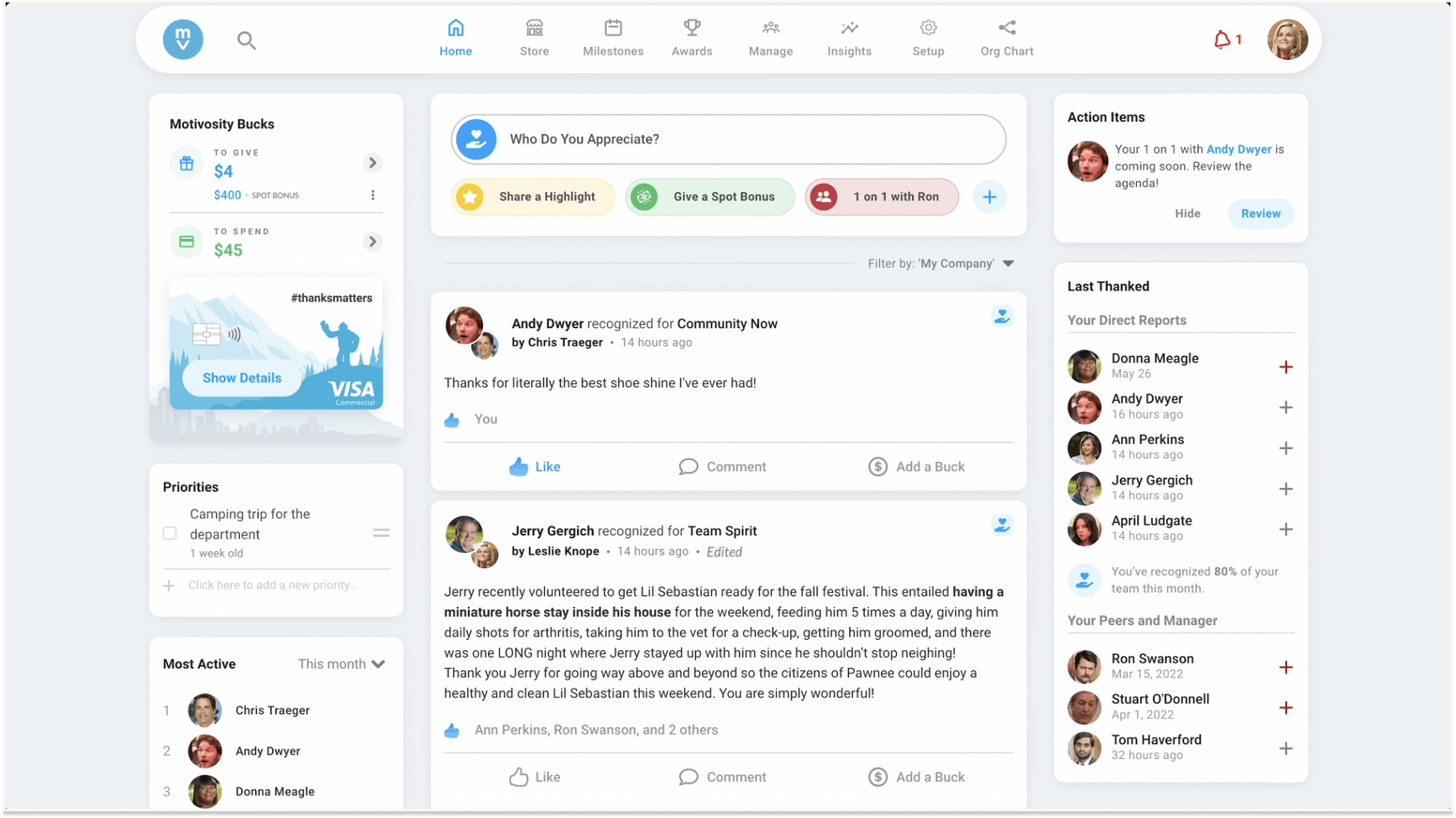Employee Engagement Tools and Software: Motivosity