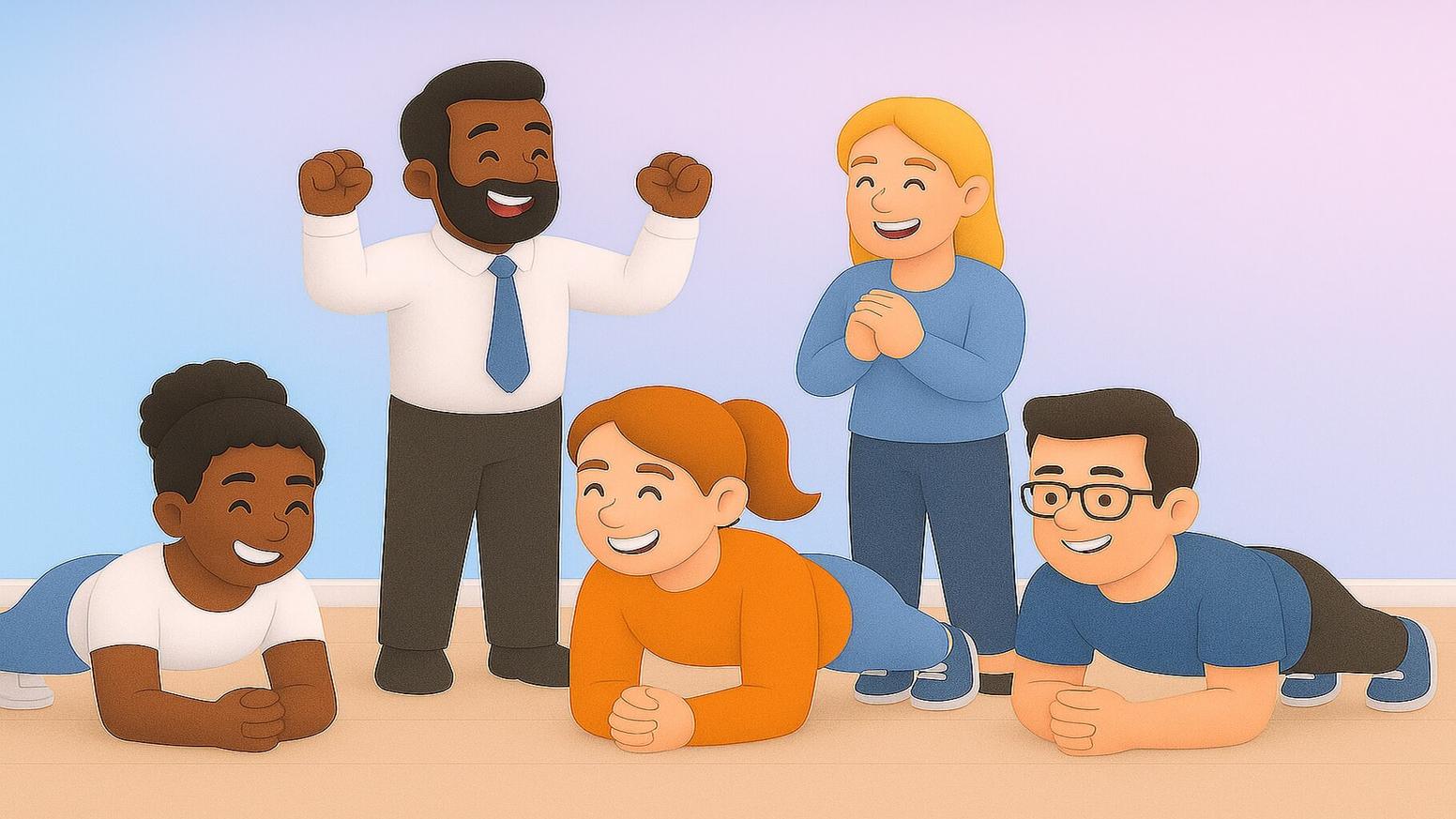 Fitness or wellness office challenges for mental health