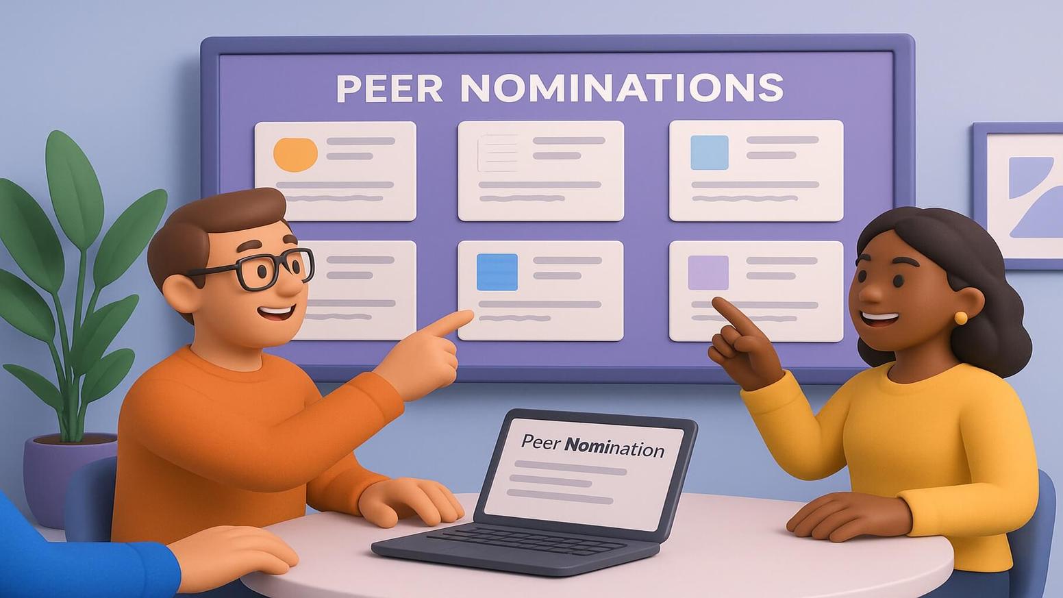 Peer nomination examples by recognition category