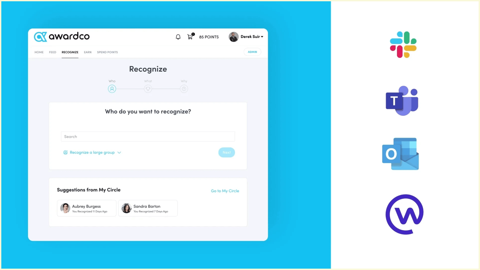 Awardco vs. Kudos: Awardco platform