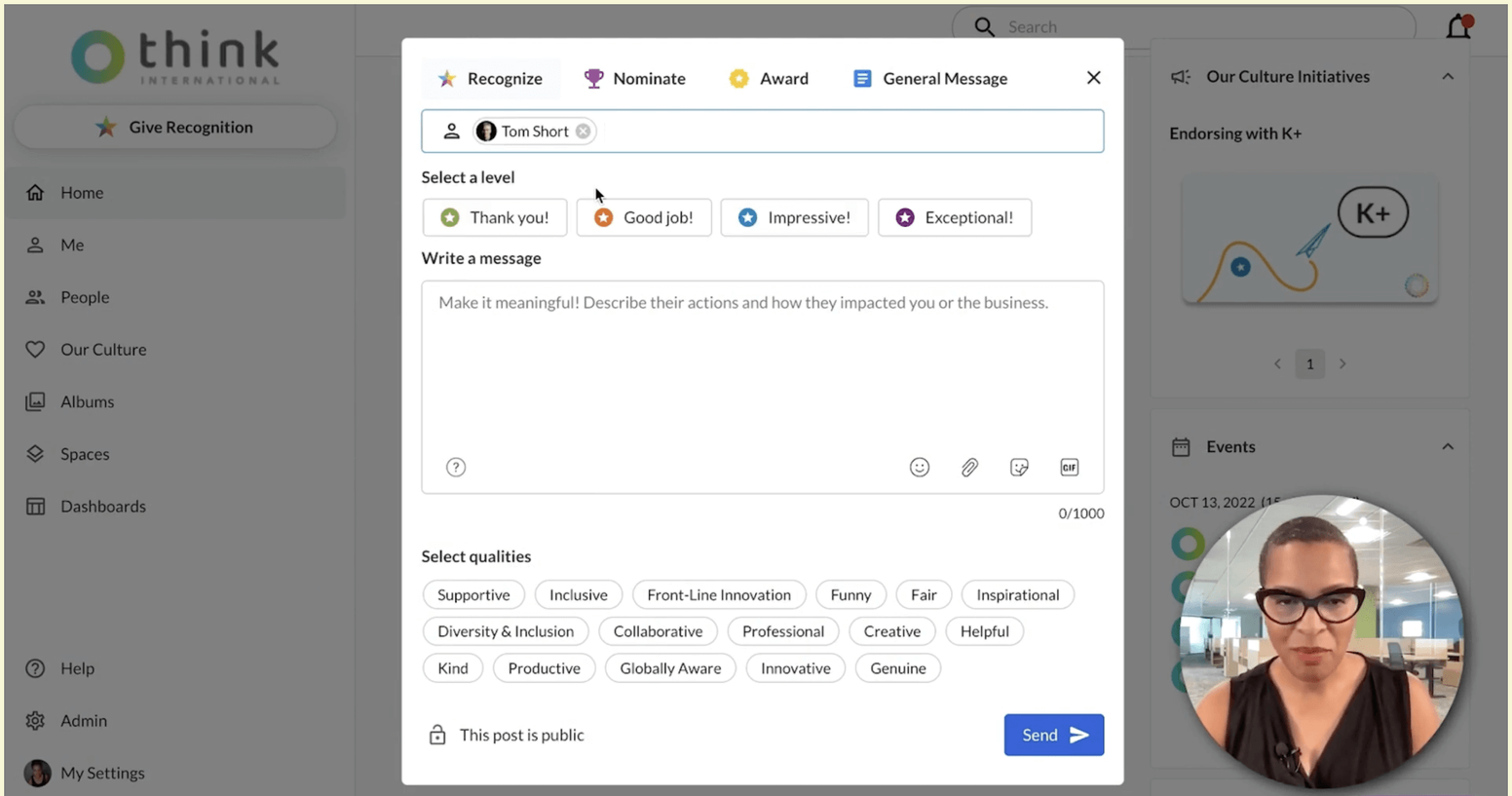Awardco vs. Kudos: Kudos platform