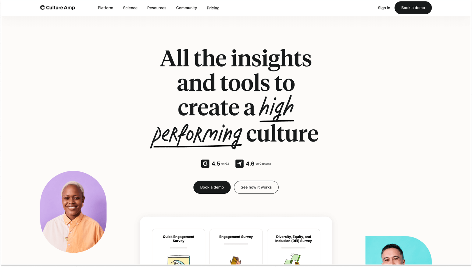 Employee Engagement Survey Software: Culture Amp