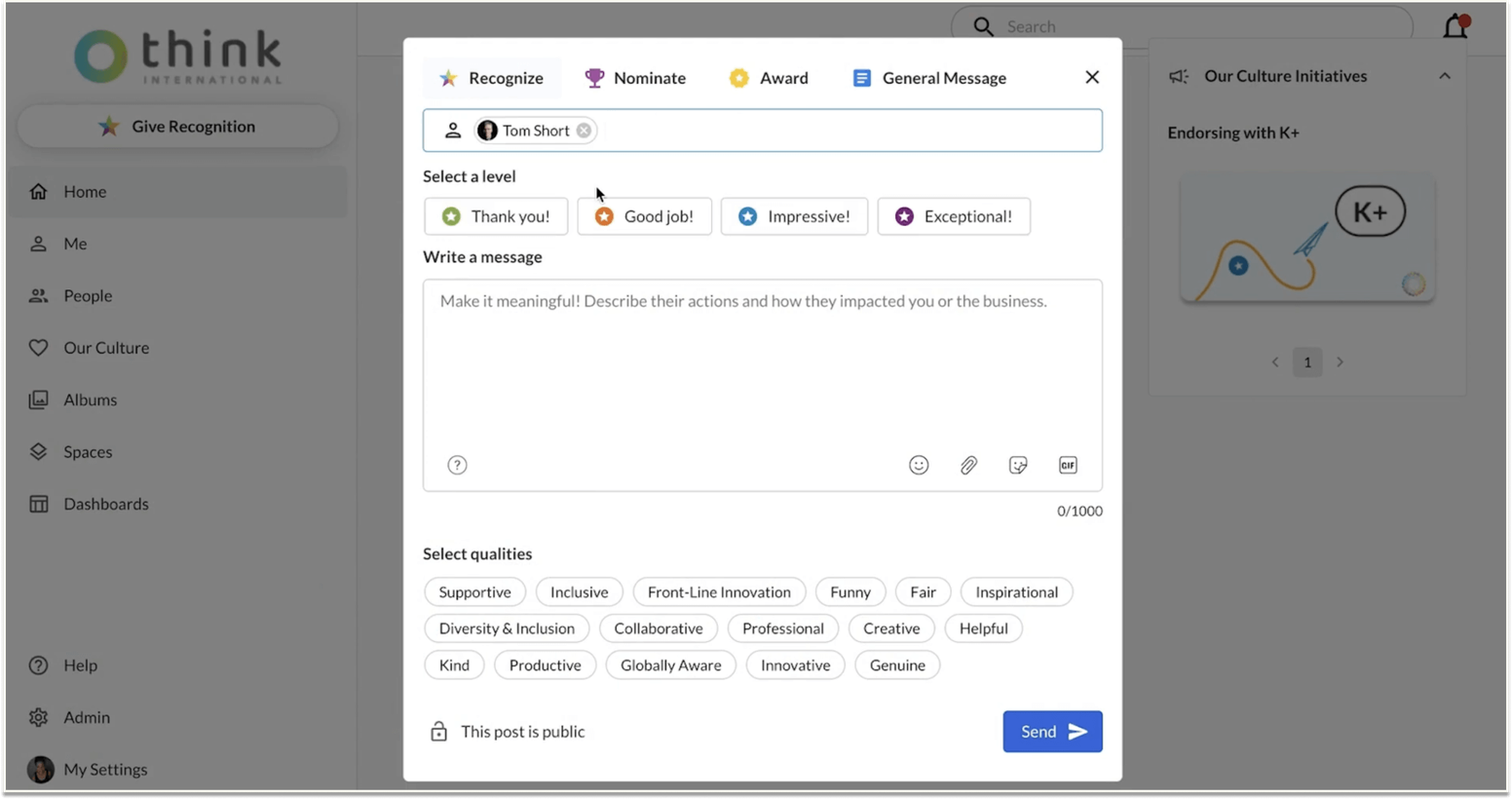 Recognize App Competitors: Kudos